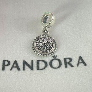 Pandora Sterling Silver New Orleans Water Meter Manhole Cover Dangle Charm